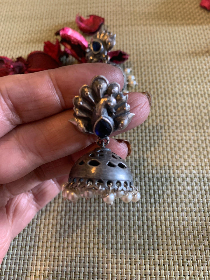 Traditional Peacock Jhumkis - SHIVKA