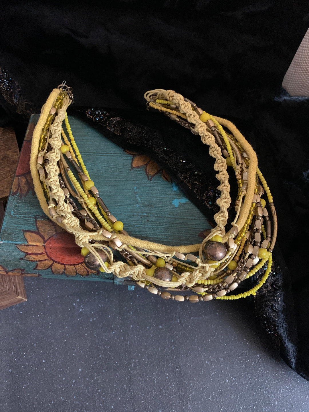 Statement Beaded Necklace - SHIVKA