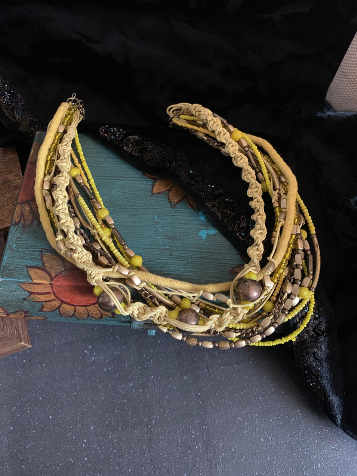 Statement Beaded Necklace - SHIVKA