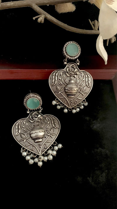 Vintage Stones and Pearls Earrings - SHIVKA