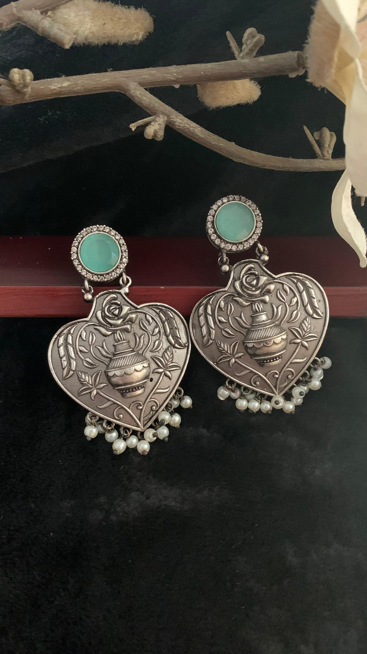 Vintage Stones and Pearls Earrings - SHIVKA