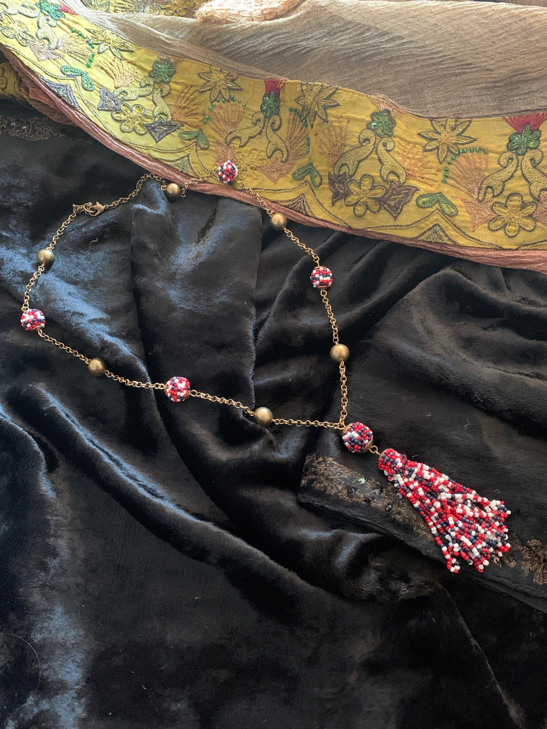 Tasseled Beaded Necklace - SHIVKA