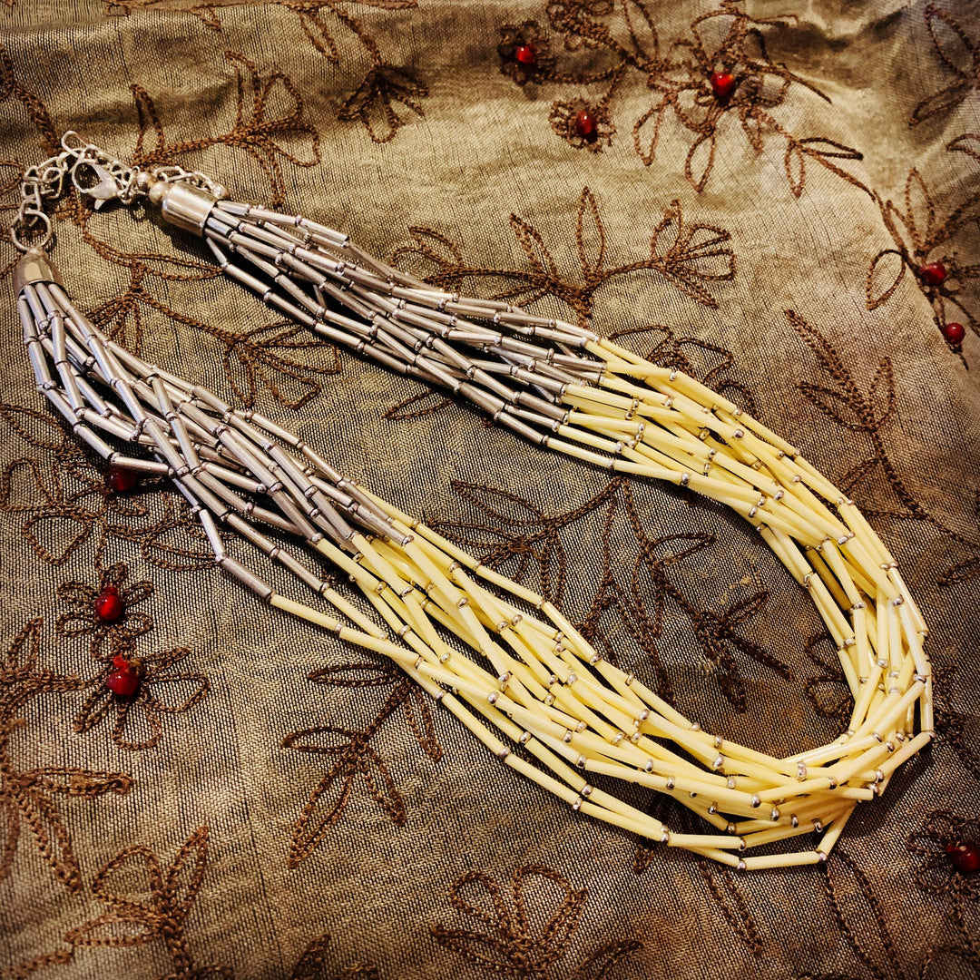 Statement Beaded Necklace - SHIVKA