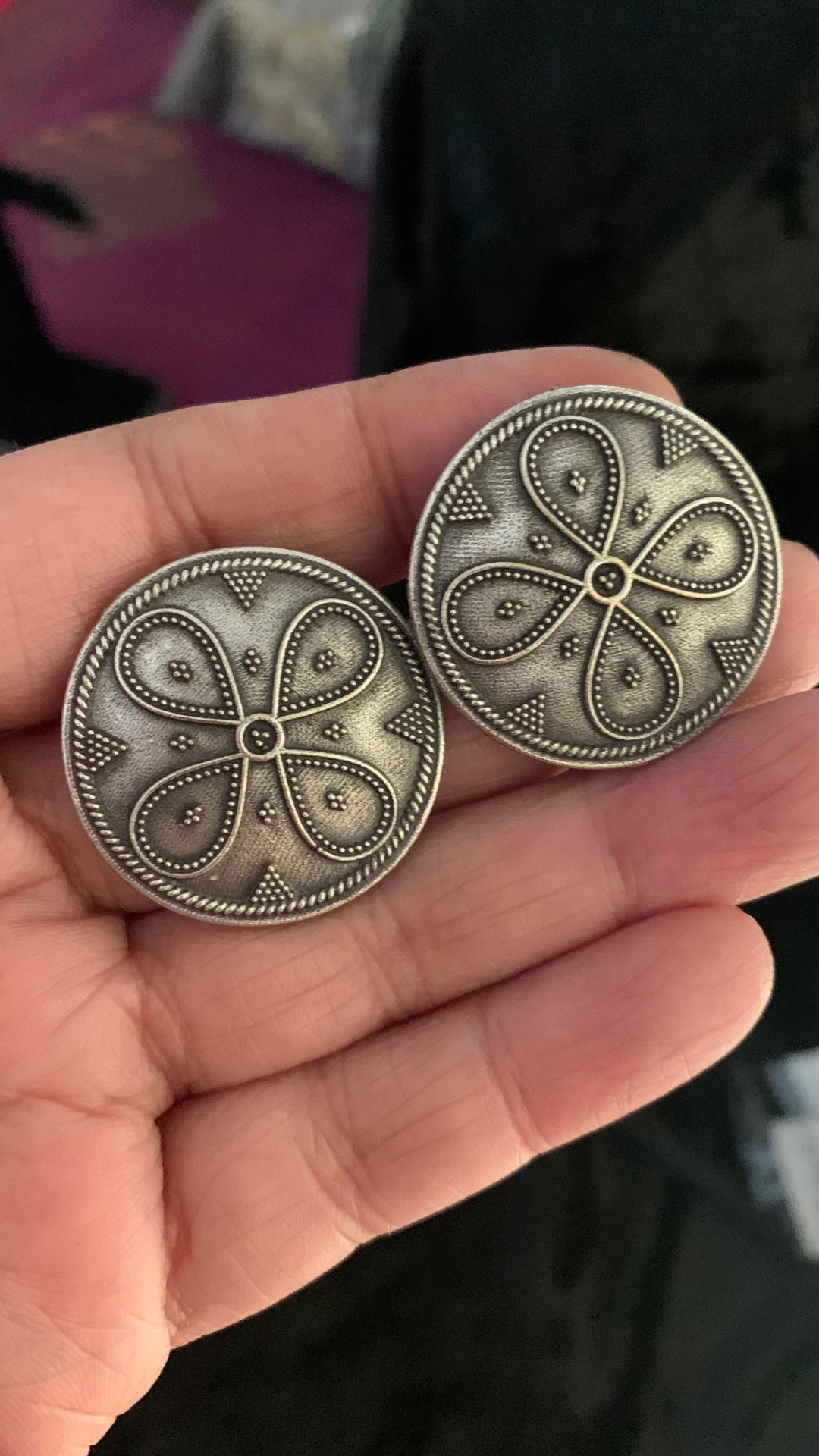 Elegant Carved Studs