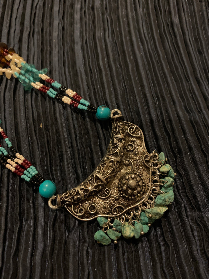 Antique Pendant Long Necklace