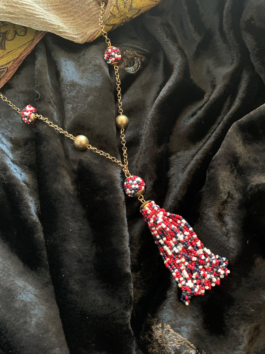 Tasseled Beaded Necklace - SHIVKA