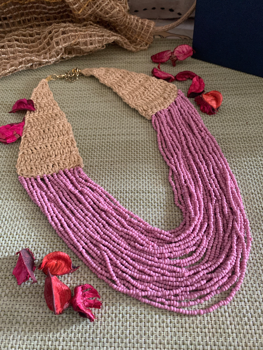 Beautiful Lilac Beaded Necklace