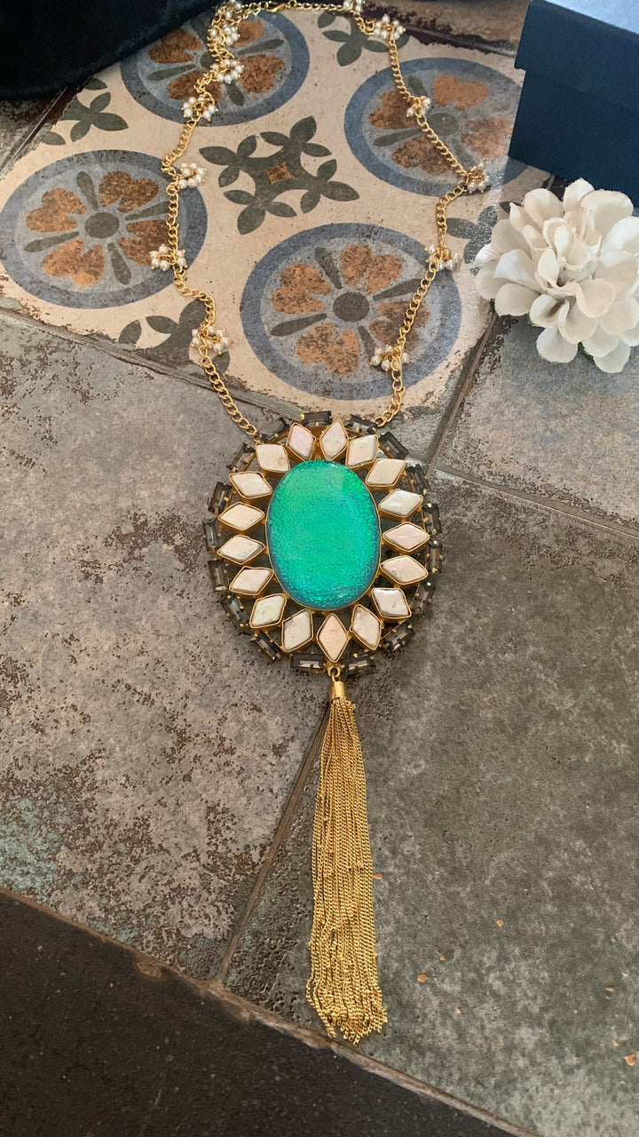 Designer Gemstones Pendant Necklace