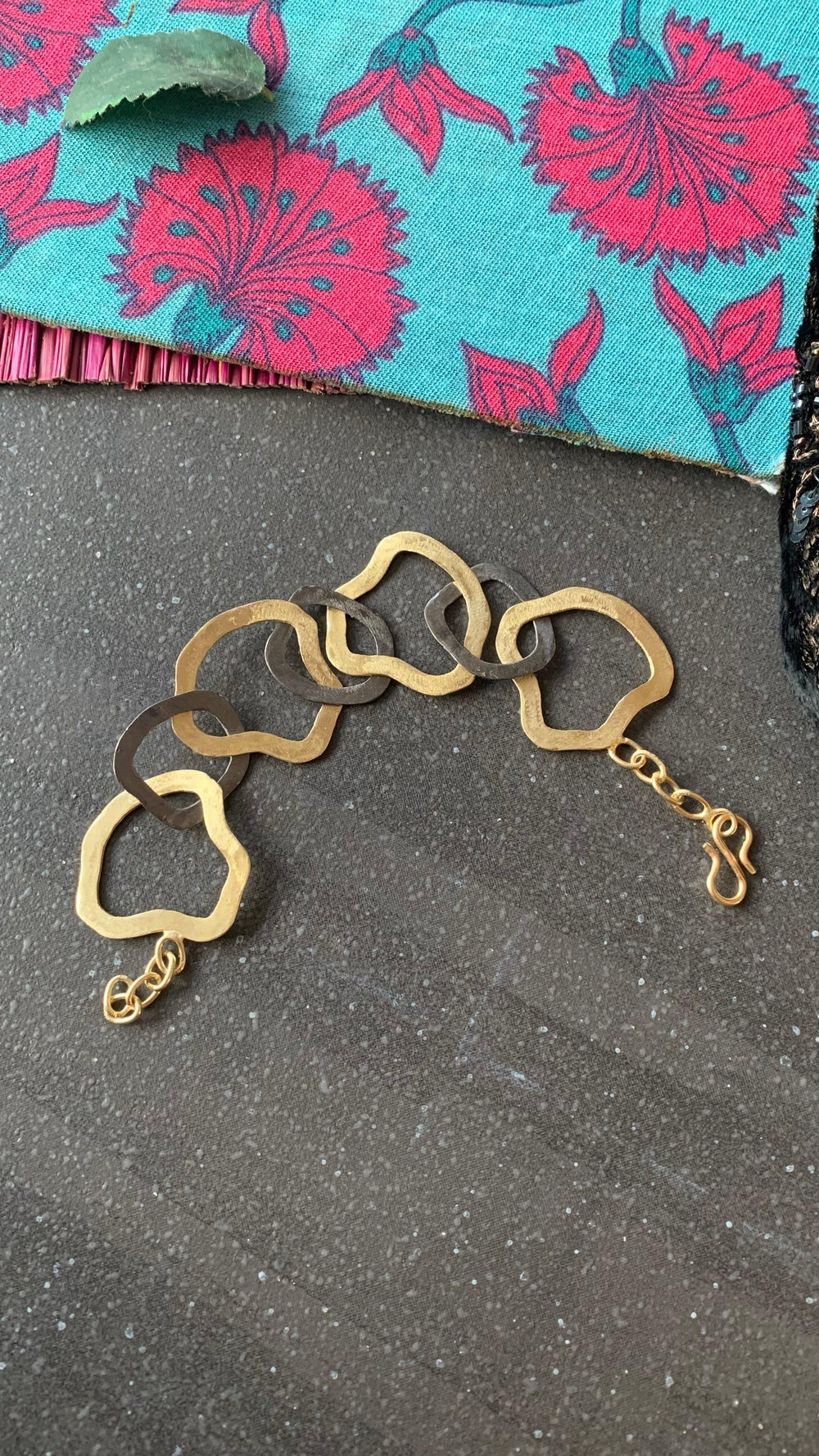 Statement Dual Tone Bracelet - SHIVKA