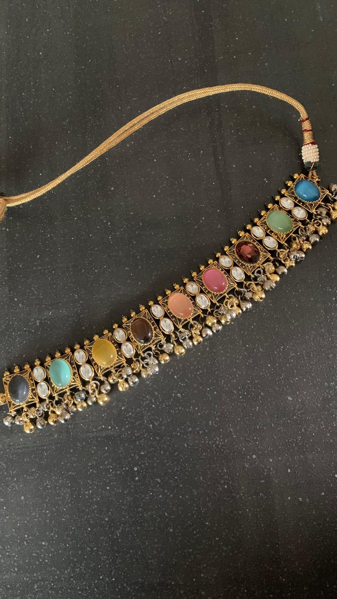 Vintage Kundan Quartz Choker with Earrings - SHIVKA