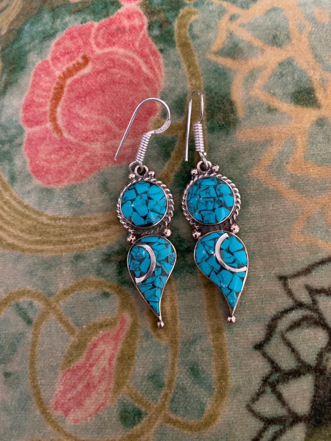Stylish Turquoise Danglers - SHIVKA