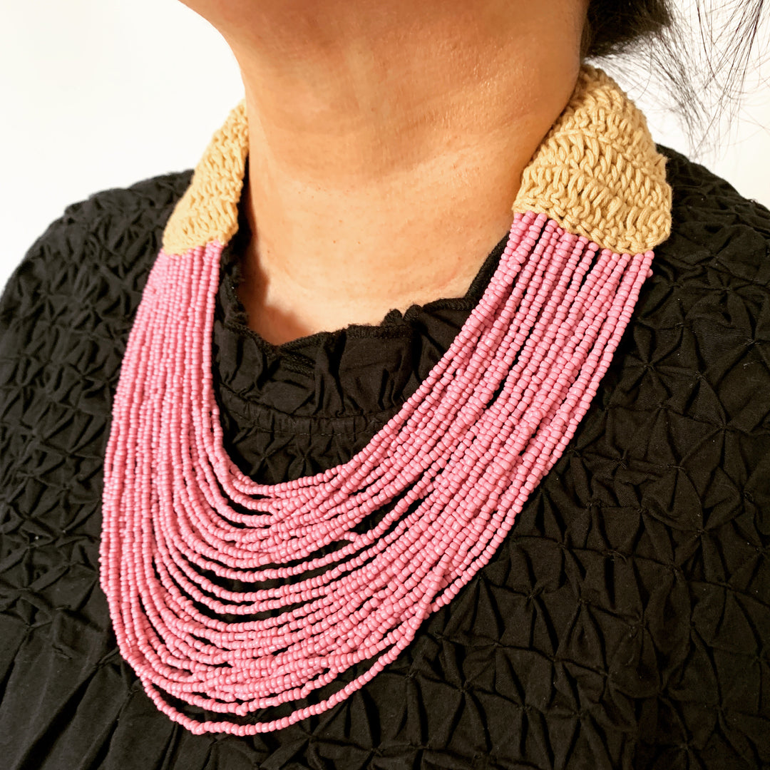 Beautiful Lilac Beaded Necklace