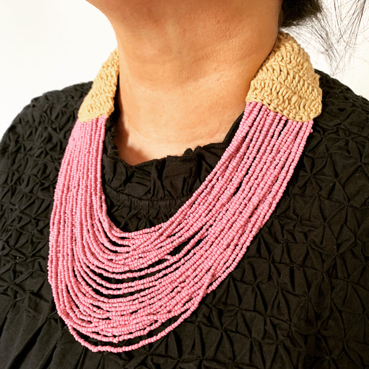 Beautiful Lilac Beaded Necklace