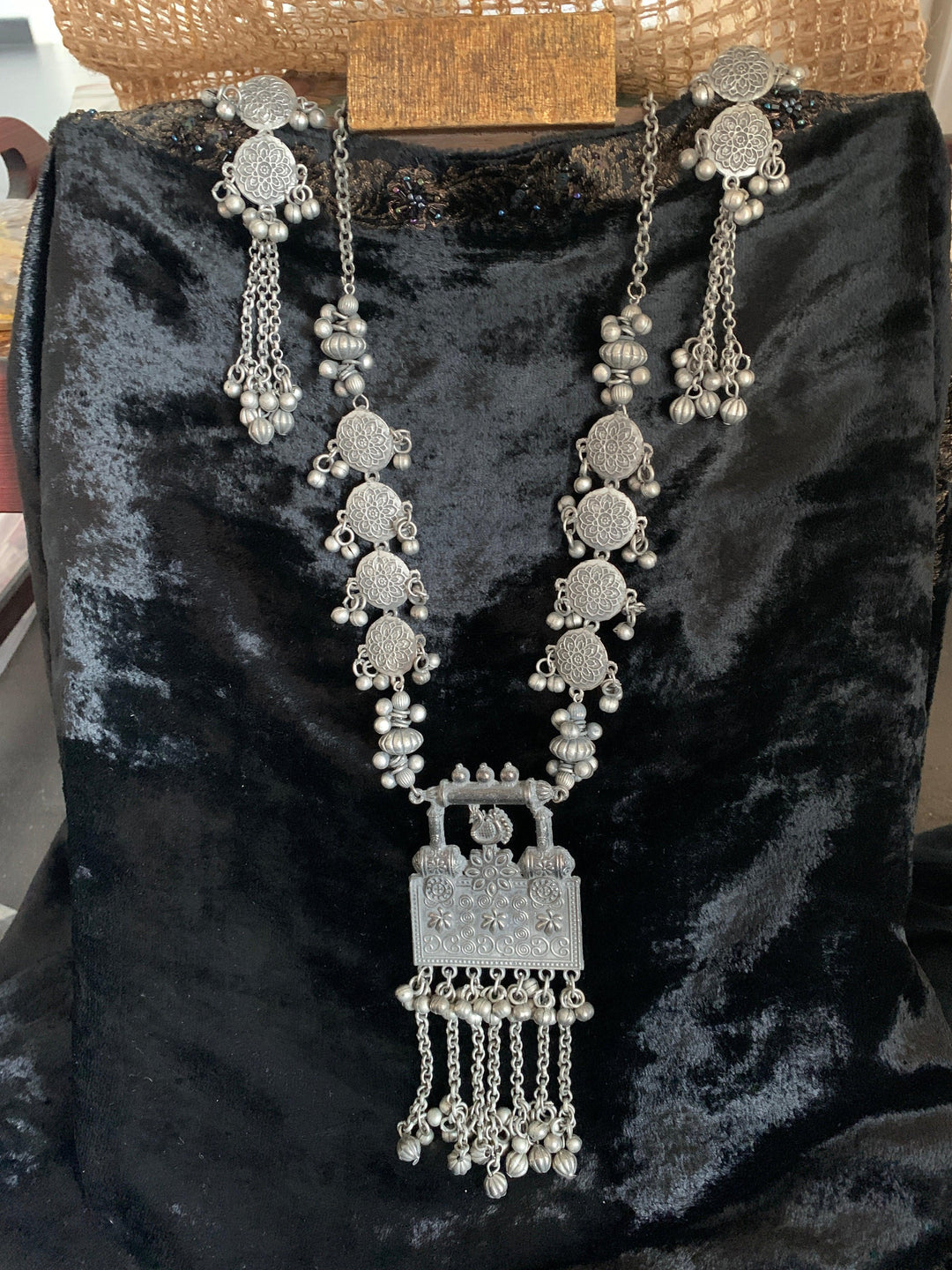 Tribal Long Necklace with Earrings - SHIVKA
