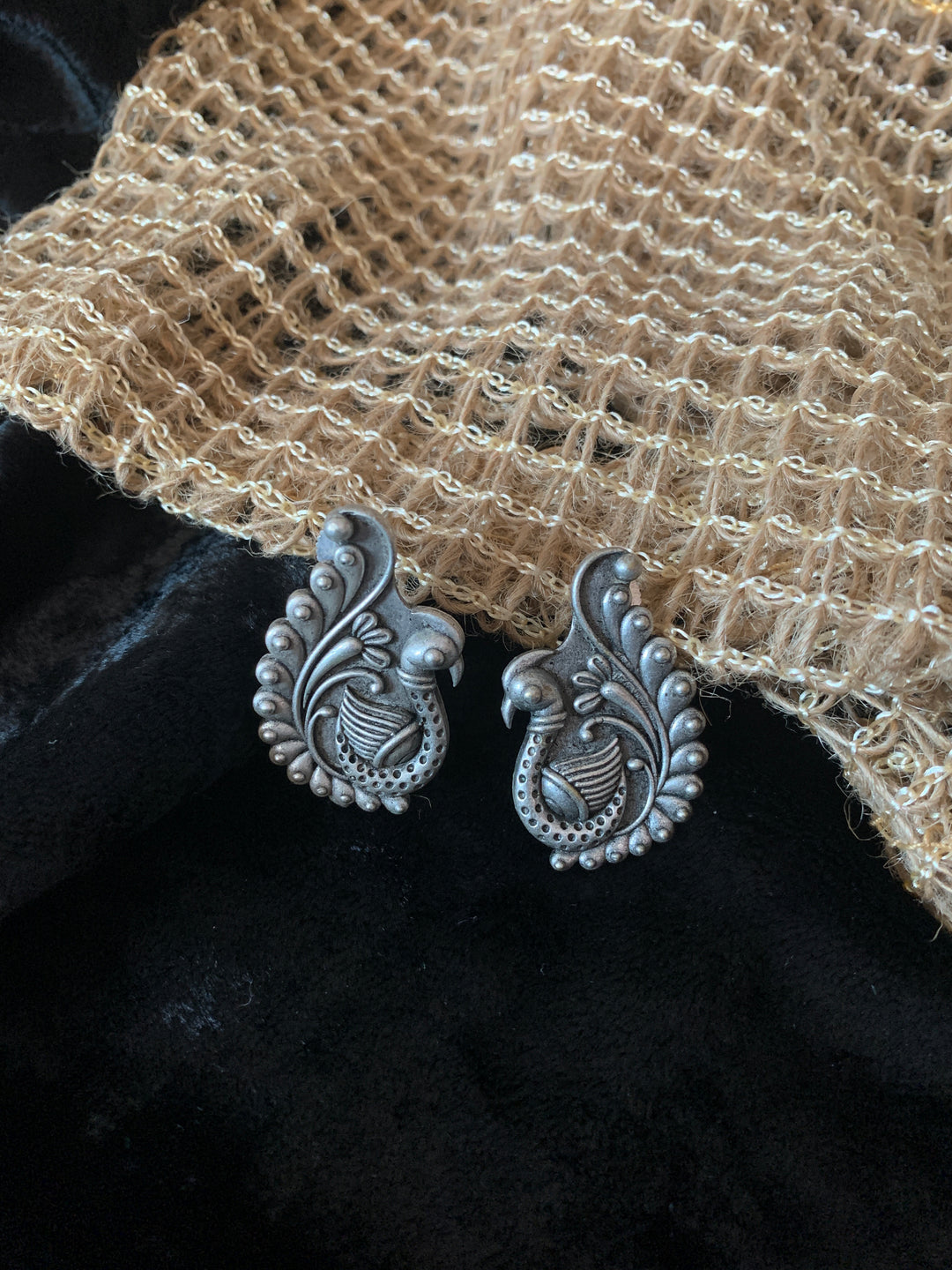 Antique Peacock Studs