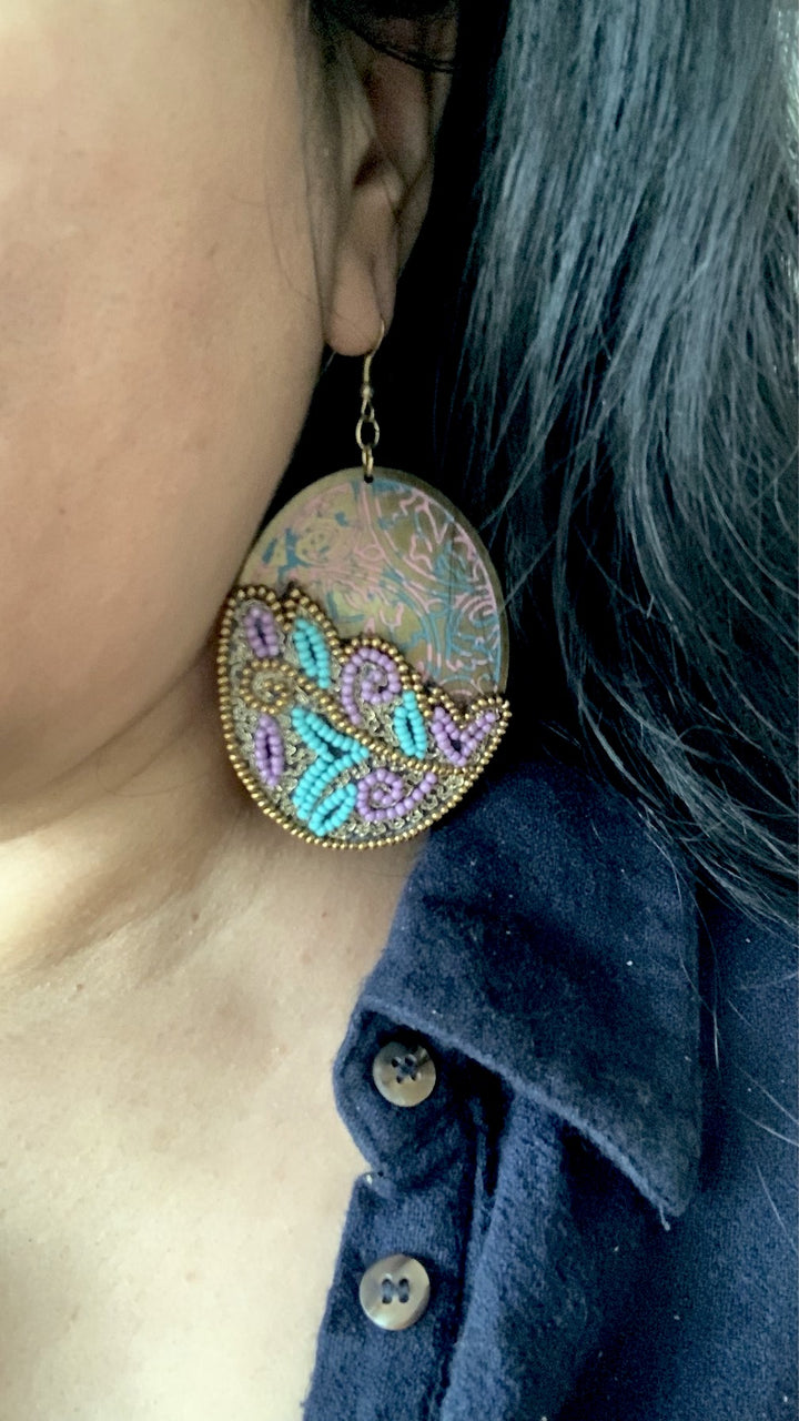 Antique Embroidery Earrings