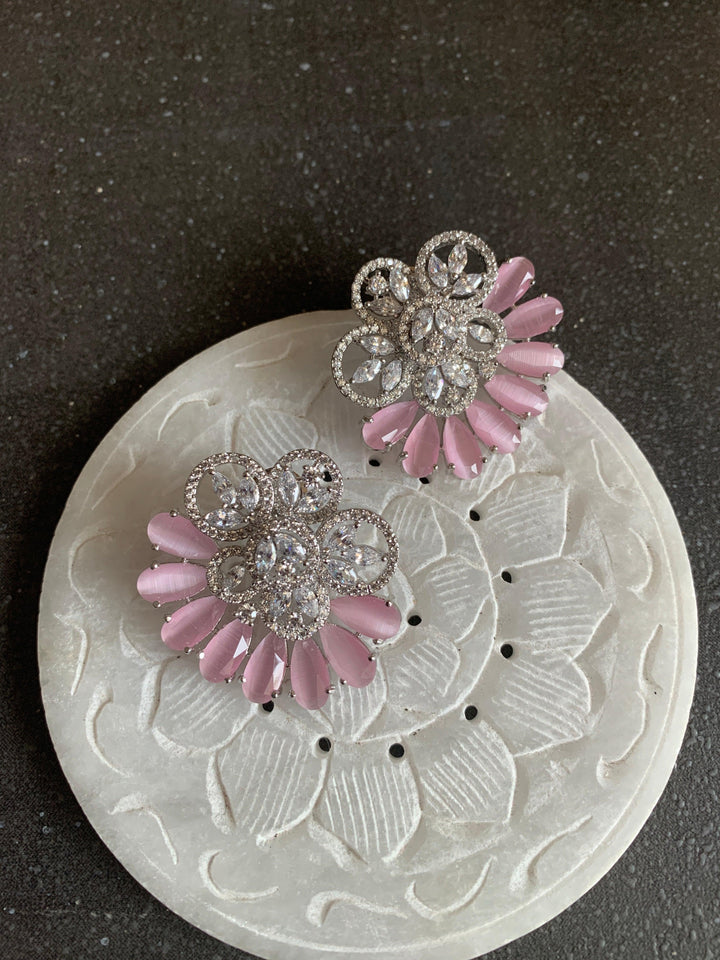 Pink CZ Studs - SHIVKA