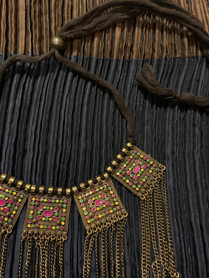 Tribal Necklace with Danglers - SHIVKA