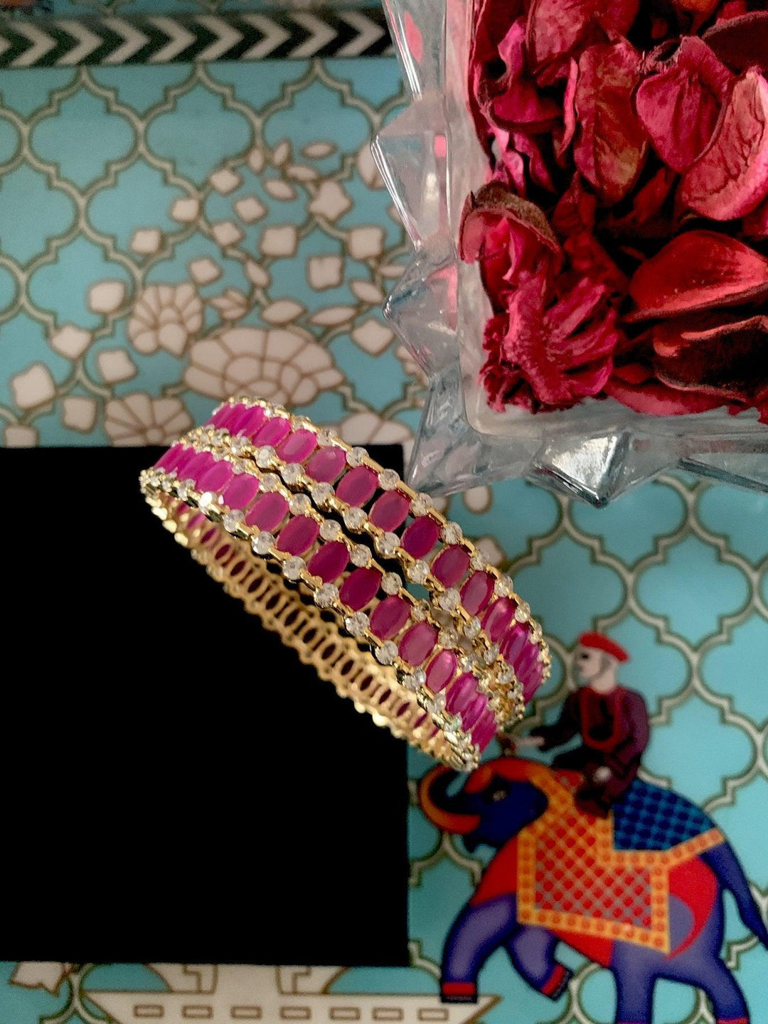 Ruby AD Bangles-set of 2 - SHIVKA