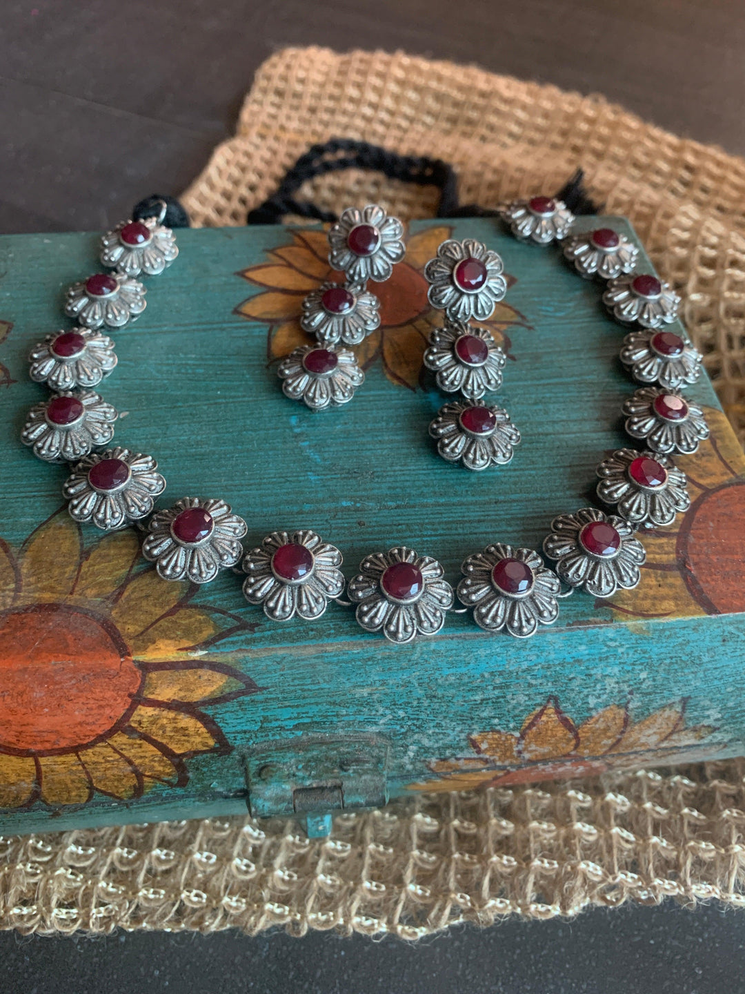 Vintage Necklace with Earrings - SHIVKA