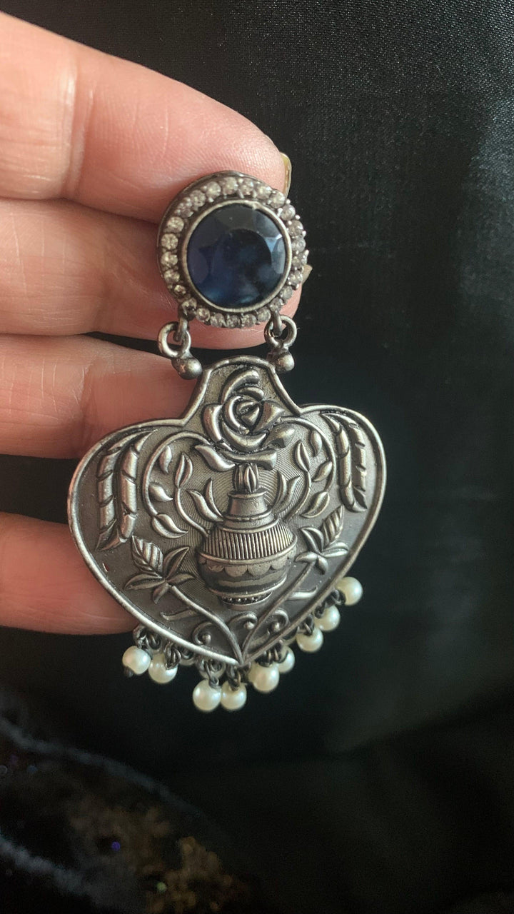 Vintage Stones and Pearls Earrings - SHIVKA