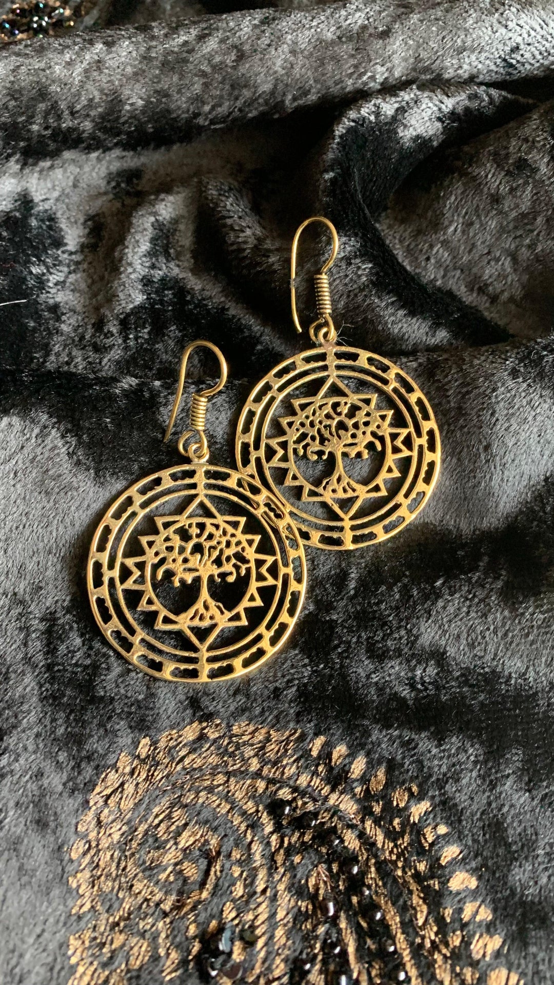 Tree Of Life Hoop Danglers - SHIVKA