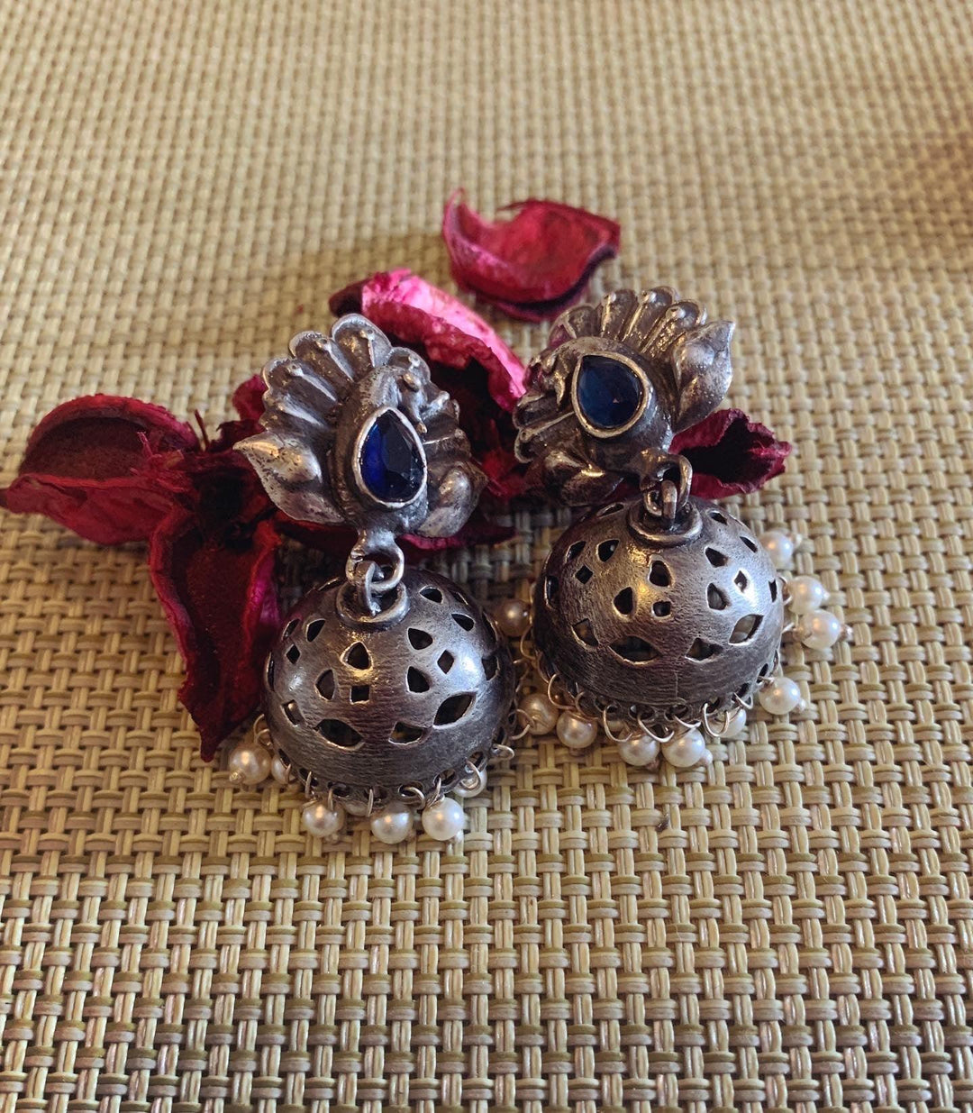 Traditional Peacock Jhumkis - SHIVKA