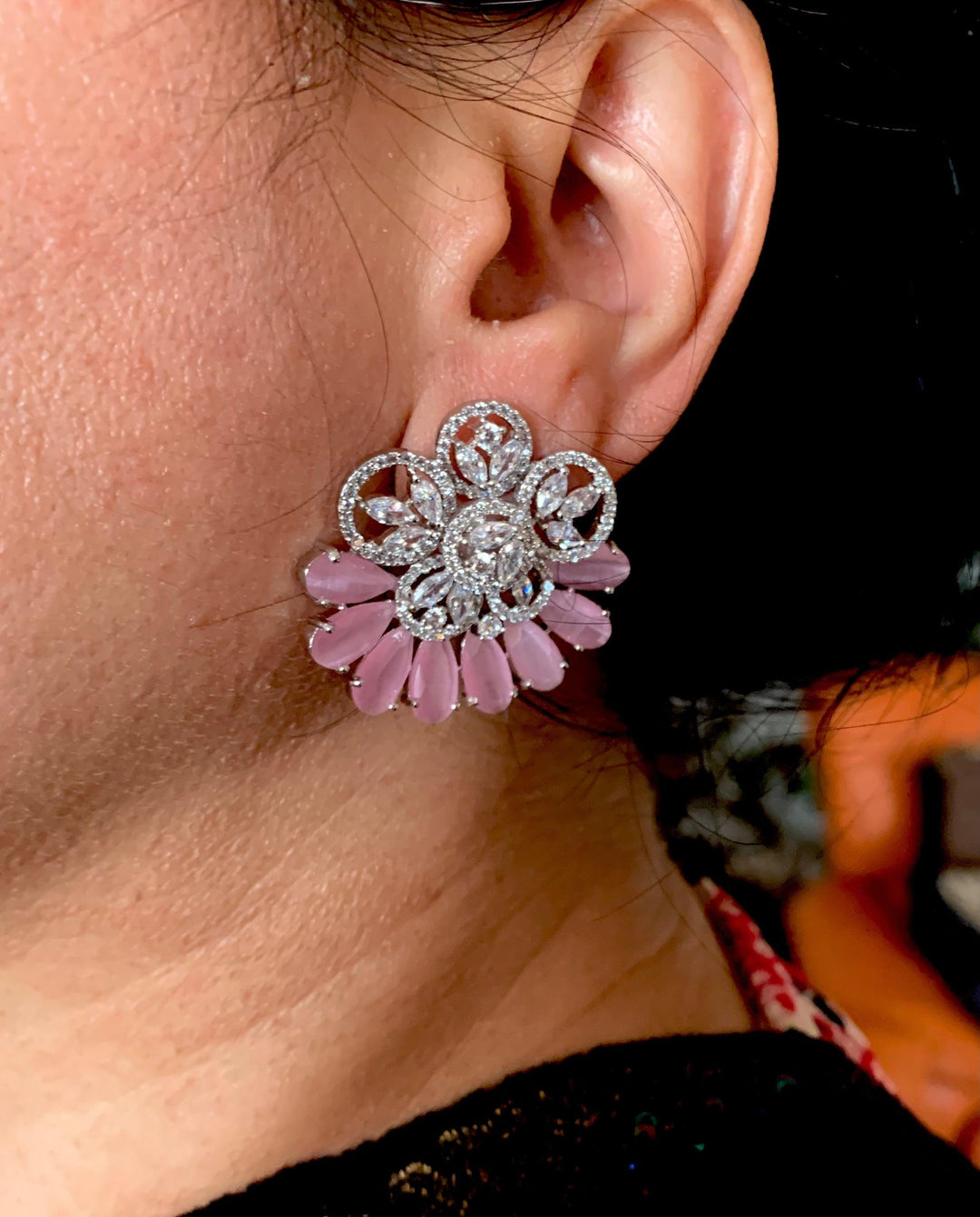 Pink CZ Studs - SHIVKA