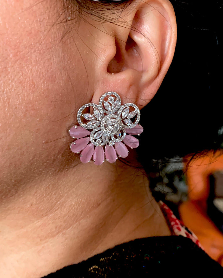 Pink CZ Studs - SHIVKA