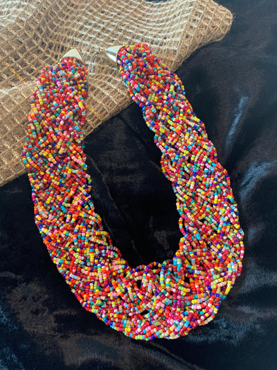 Statement Beads Necklace - SHIVKA
