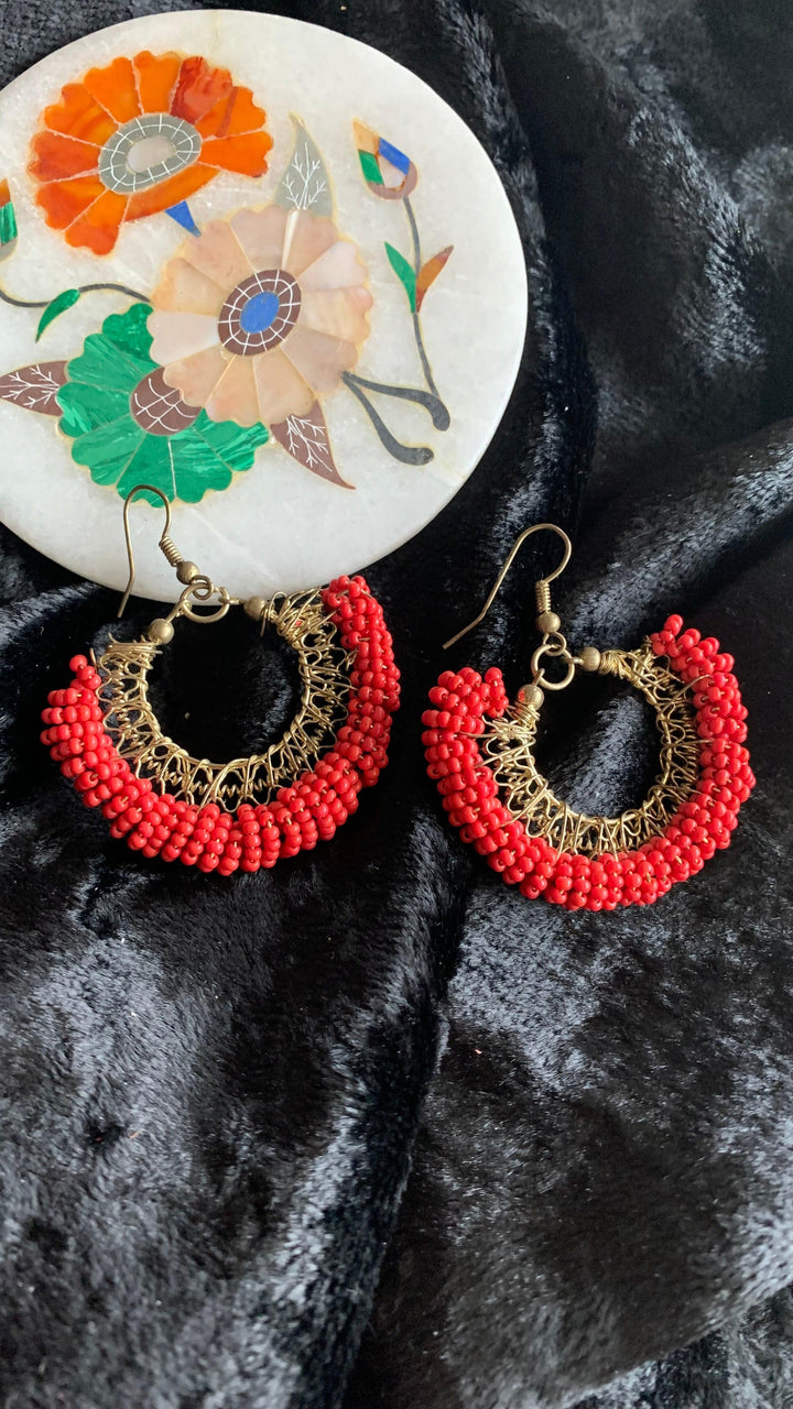 Wired Beaded Danglers - SHIVKA