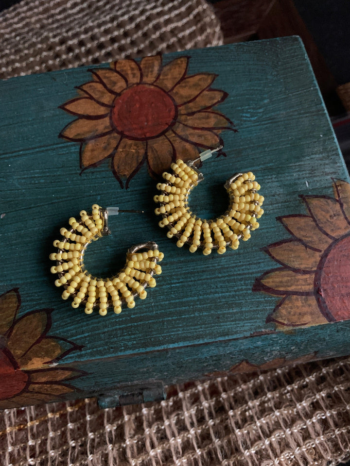 Pretty Beaded Hoops - SHIVKA