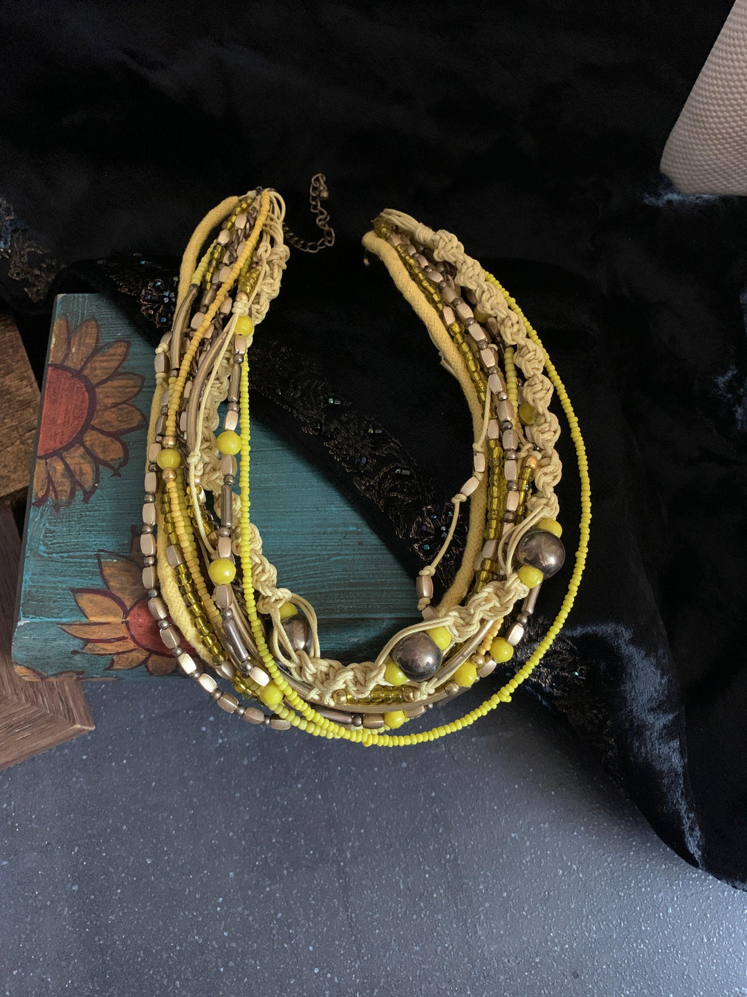 Statement Beaded Necklace - SHIVKA