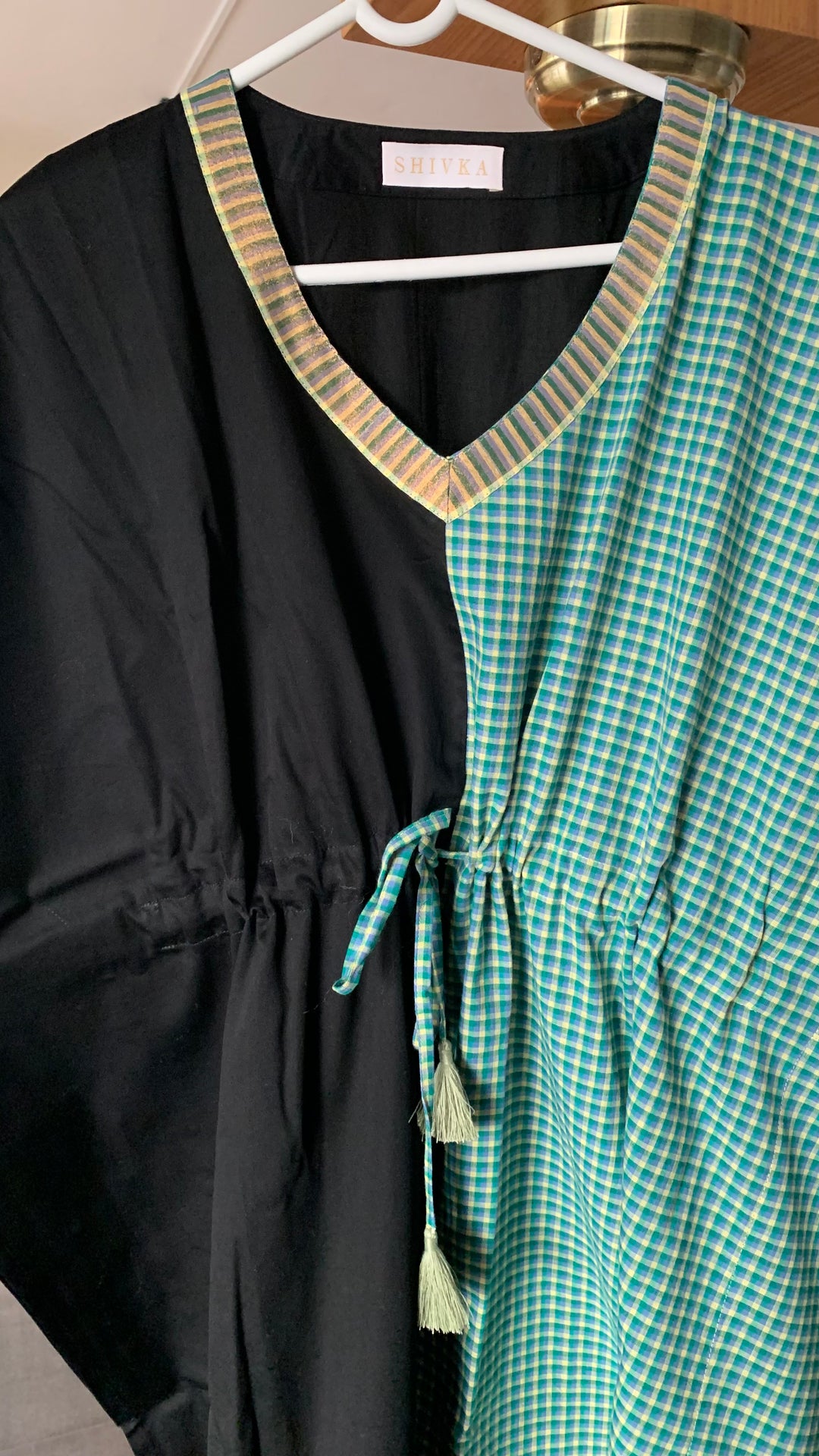 Designer Half and Half Cotton Kaftan