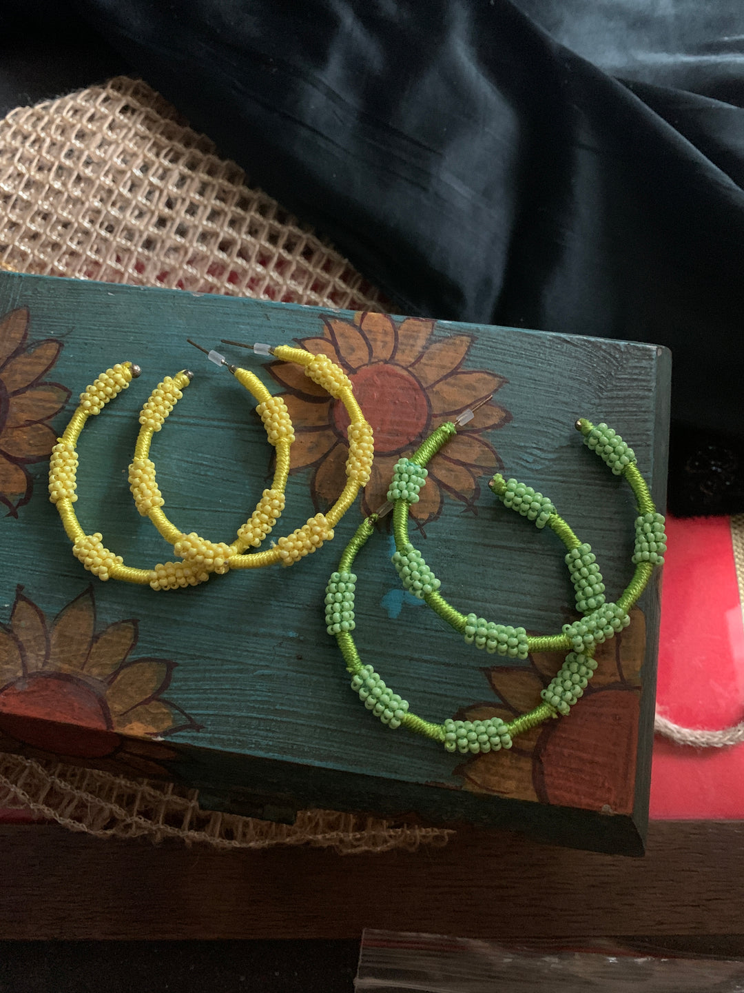 Classic Beaded Hoops