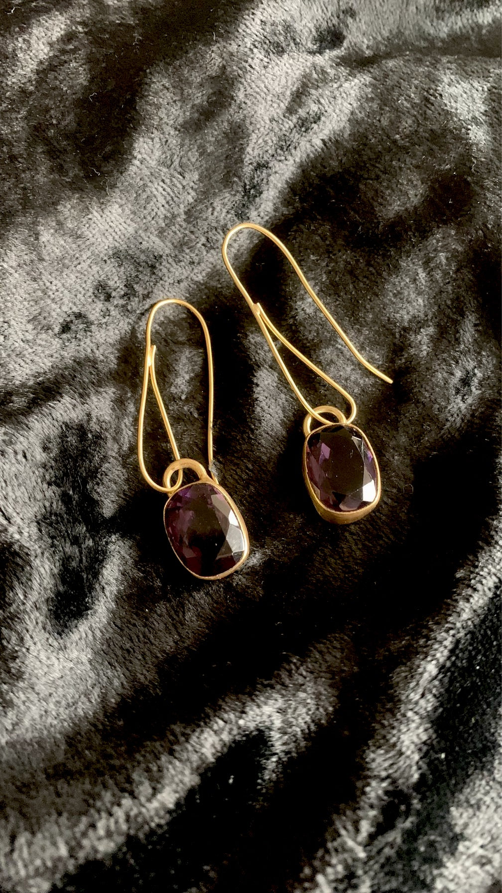 Amethyst Drop Danglers