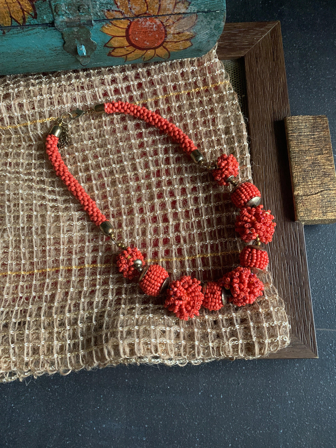 Marigold Beaded Necklace - SHIVKA