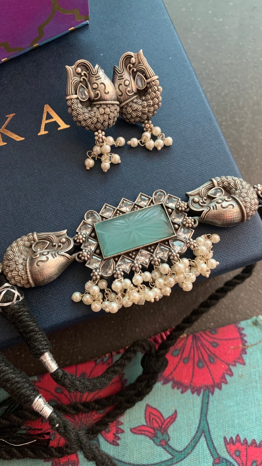 Beautiful Fish Designer Choker with Earrings