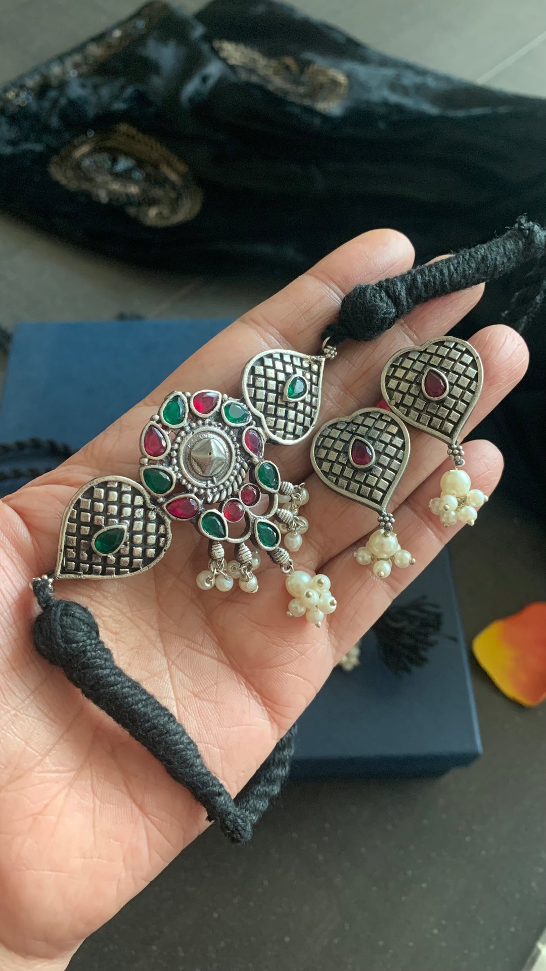 Beautiful Antique Choker with Earrings