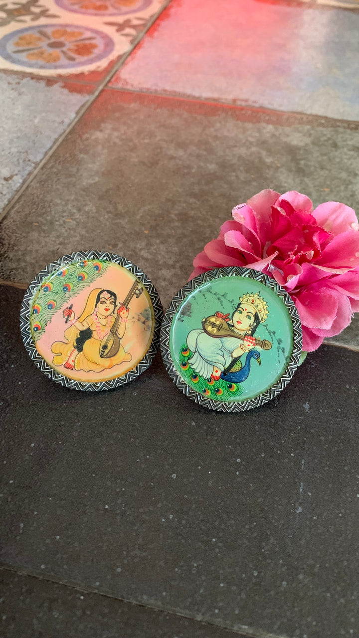 Beautiful hand-painted rings