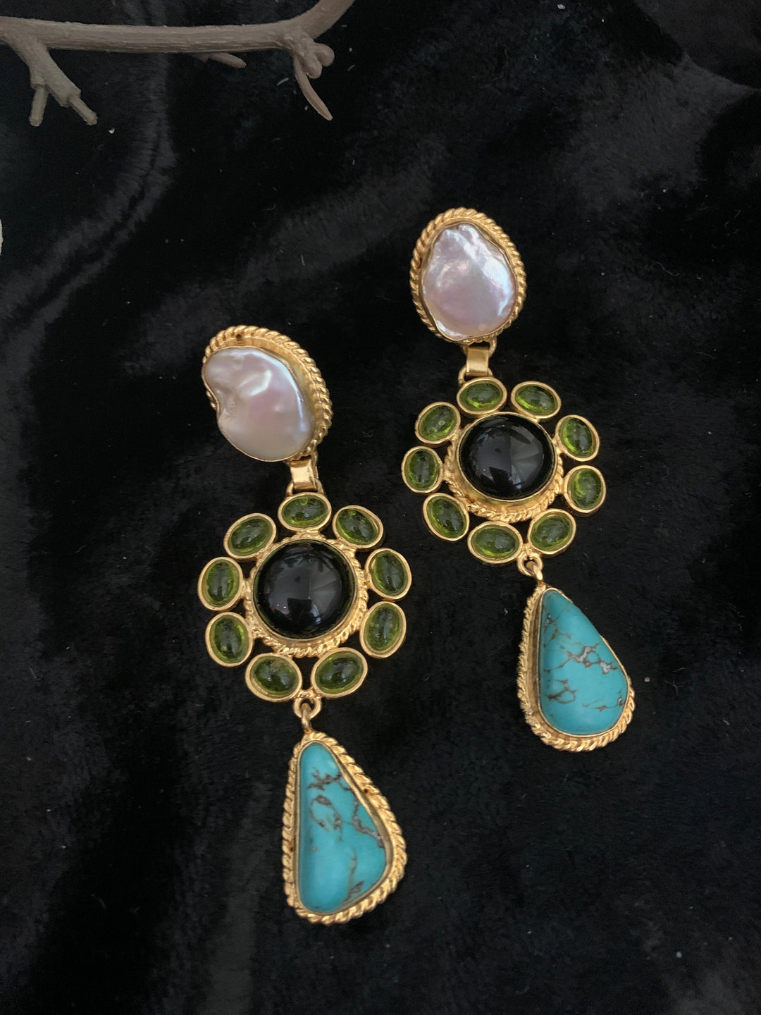 Scintillating Gemstones Earrings - SHIVKA