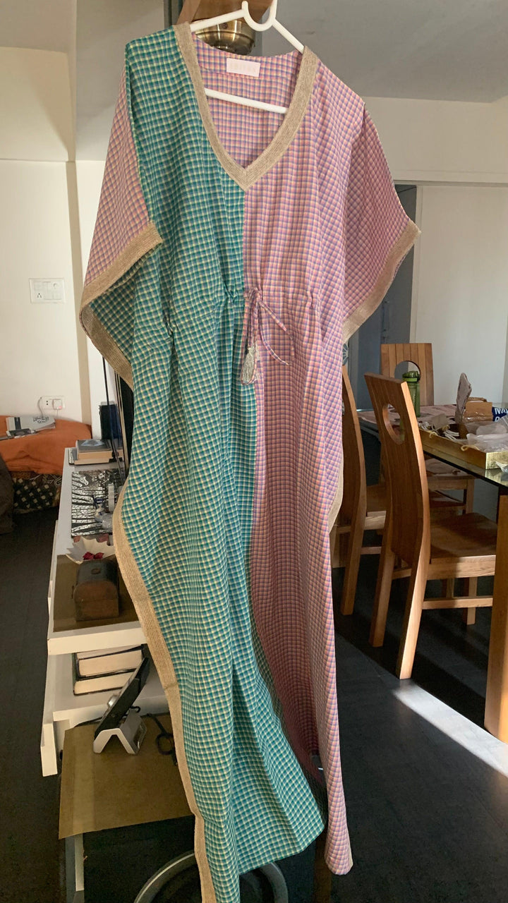 Half n Half Designer Cotton Kaftan - SHIVKA