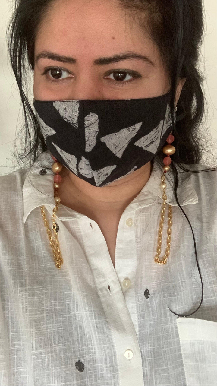 Stylish Natural Beads Mask chain - SHIVKA