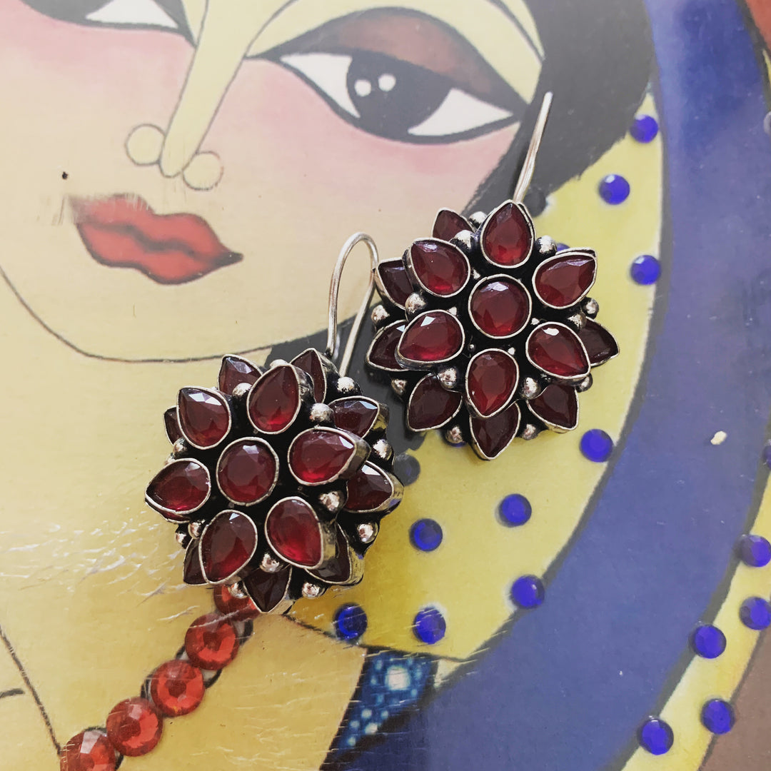 Antique Deep Red Earrings