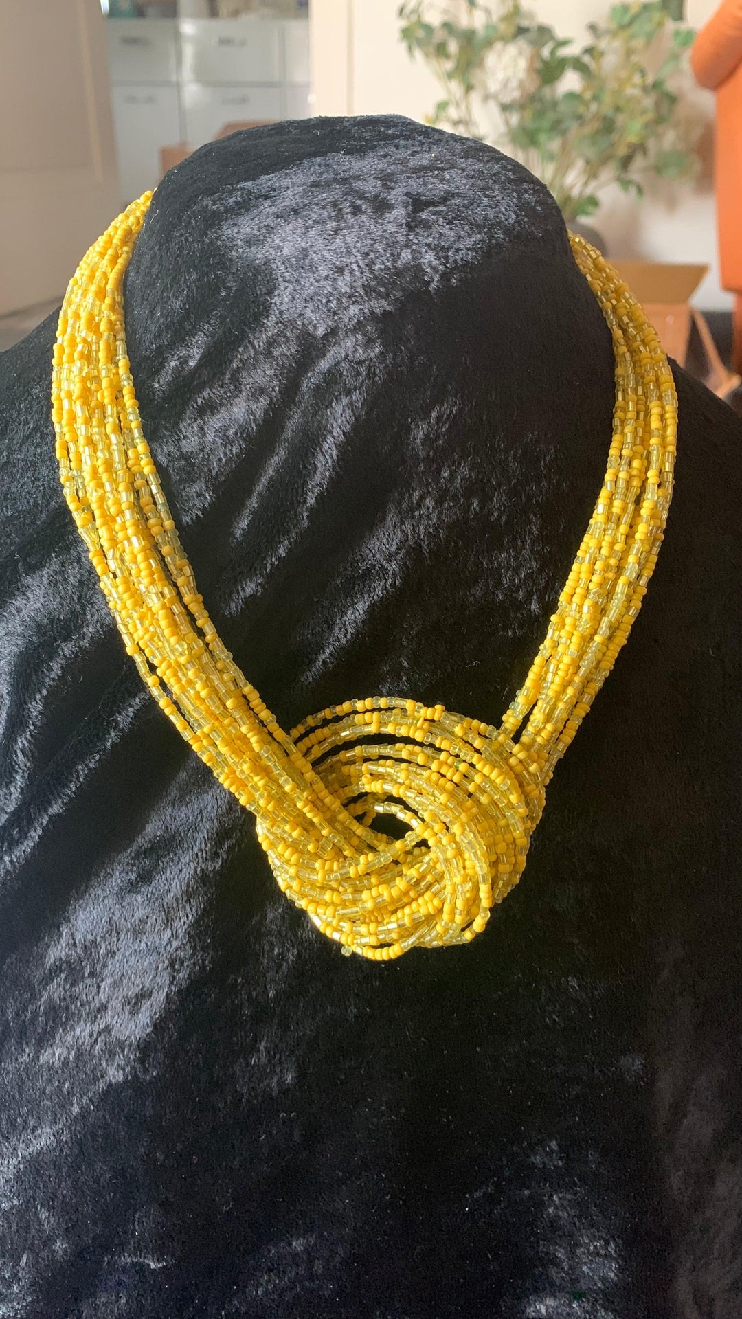Sunshine Knotty Necklace with Statement Earrings - SHIVKA