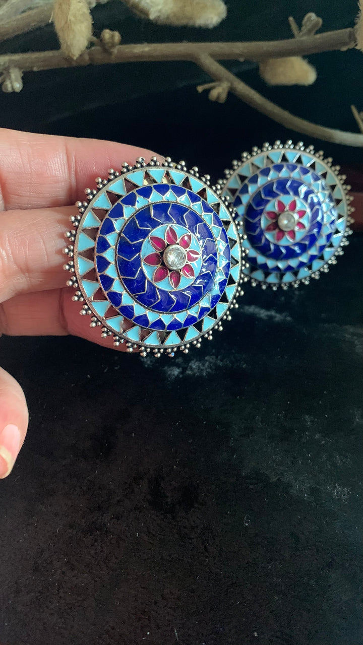 Enamelled Oversized Studs