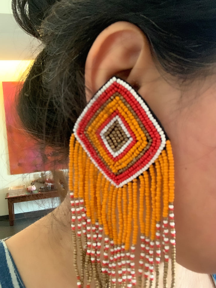 Beaded Fabric earrings
