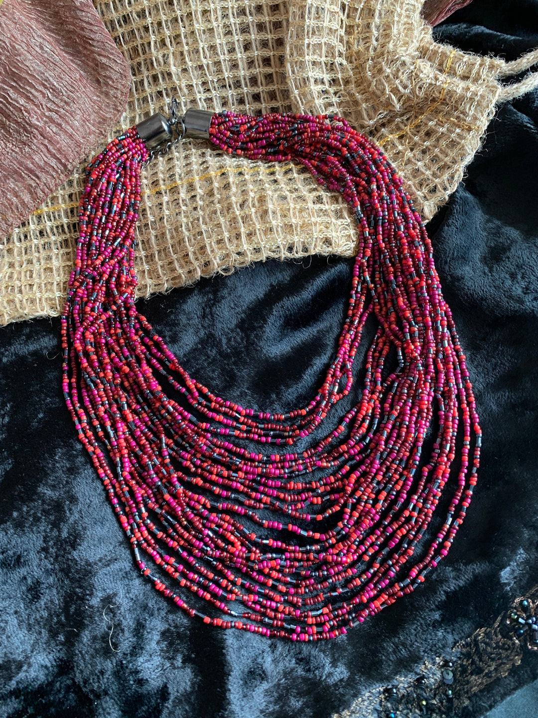Statement Beaded Necklace - SHIVKA