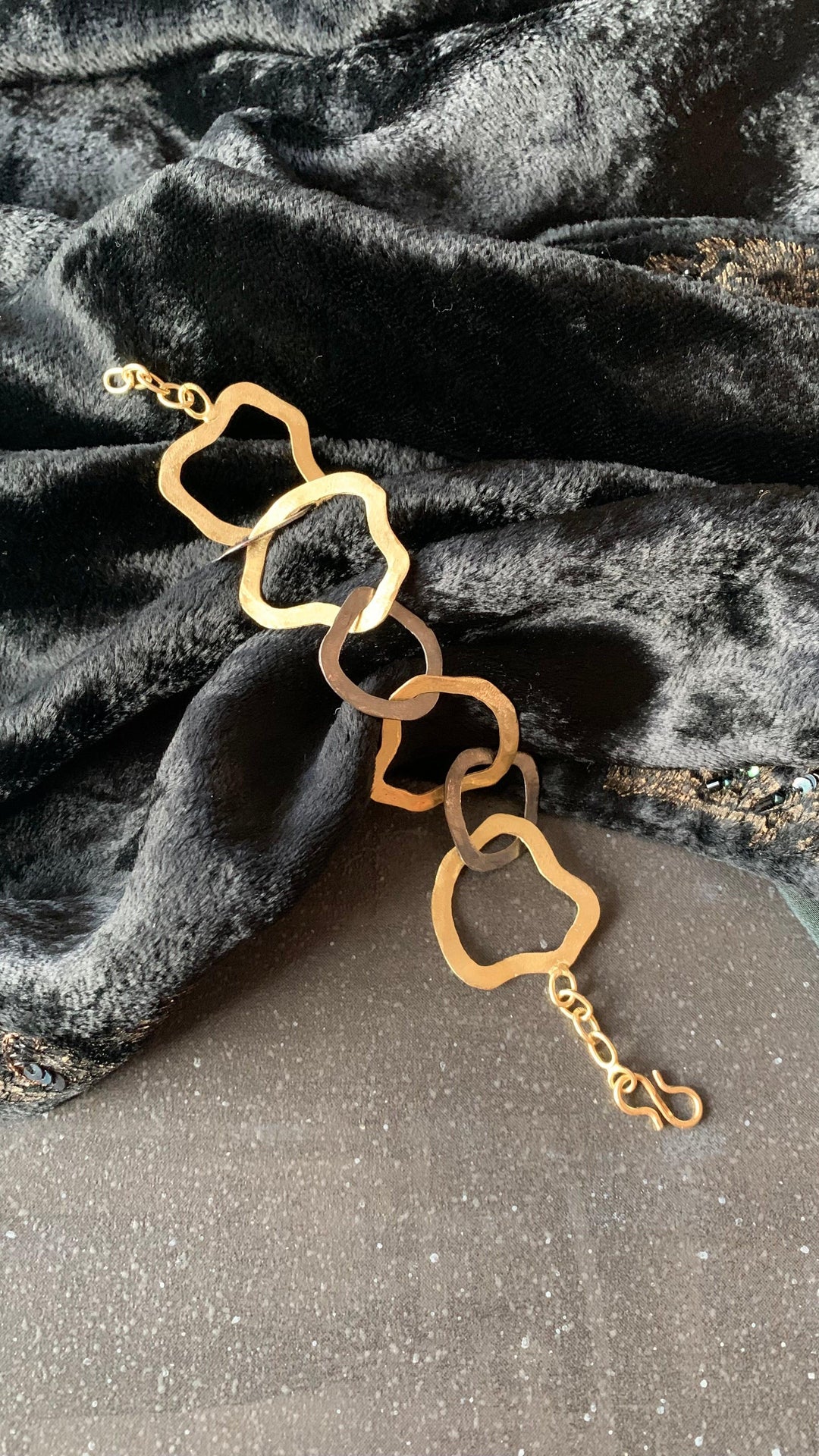 Statement Dual Tone Bracelet - SHIVKA