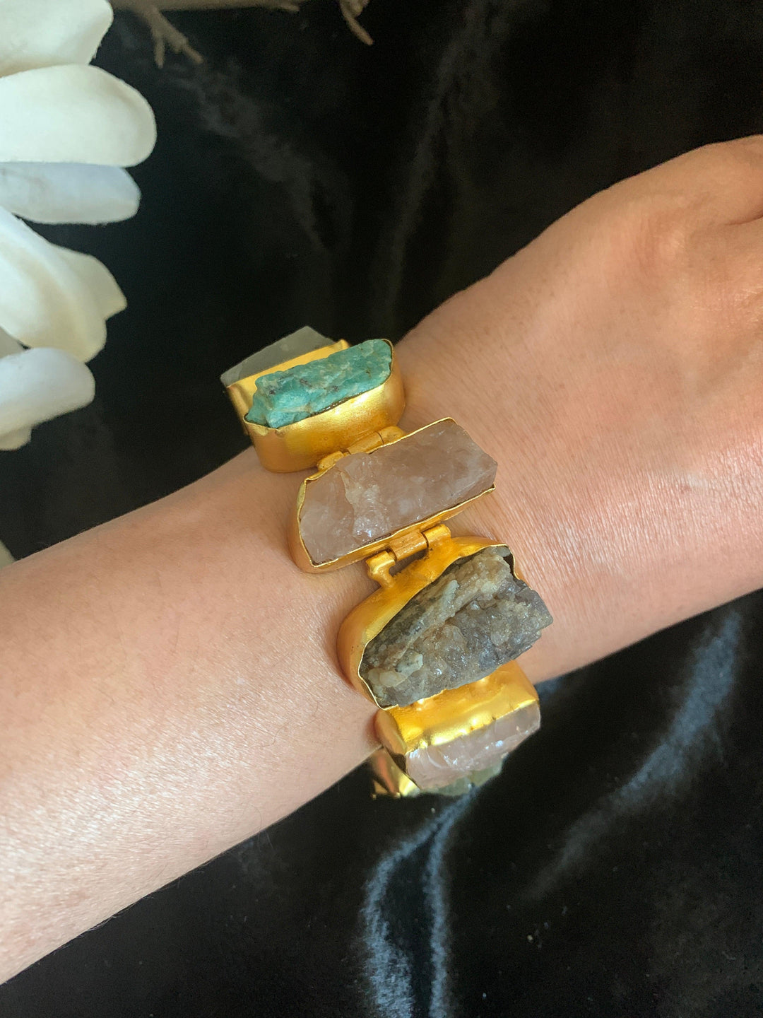 Statement Multi Gemstones Bracelet - SHIVKA